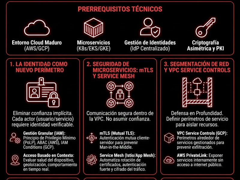 Infografica: Arquitectura Zero Trust: Gu&iacute;a T&eacute;cnica para Datos Financieros