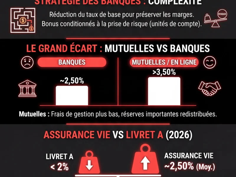 Infografica: Assurance vie : les rendements 2025 des banques d&eacute;&ccedil;oivent les &eacute;pargnants