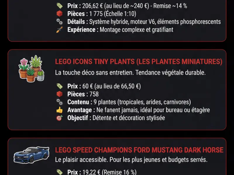Infografica: Auchan casse les prix : 3 coffrets LEGO incontournables en promo