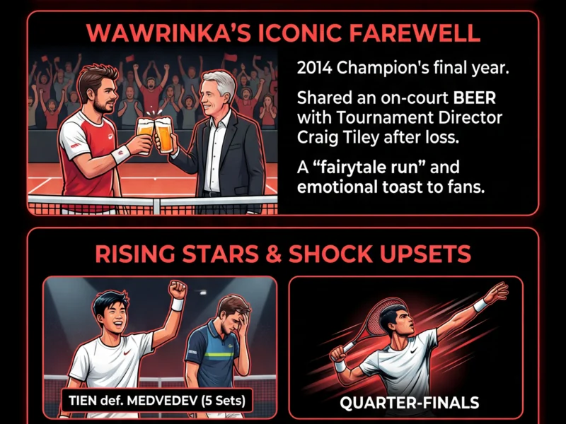 Infografica: Australian Open 2026: Djokovic Survives 'Heat of Moment' Scare in Melbourne Thriller