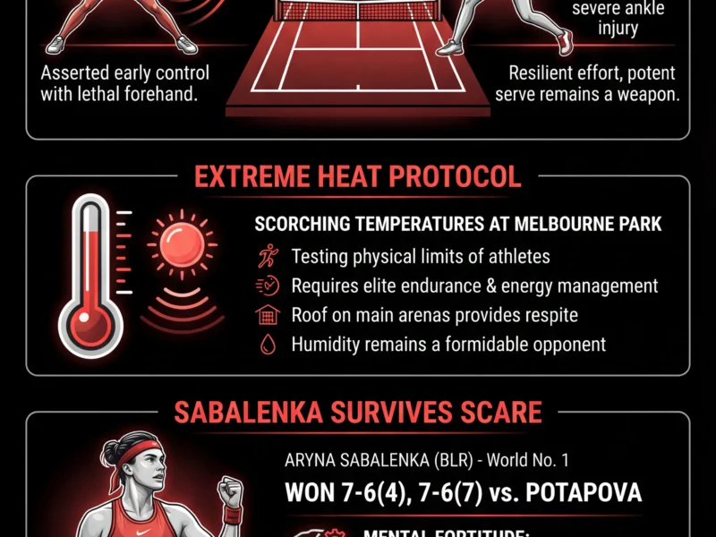 Infografica: Australian Open 2026: Keys Dominates Pliskova as Heat Rises in Melbourne