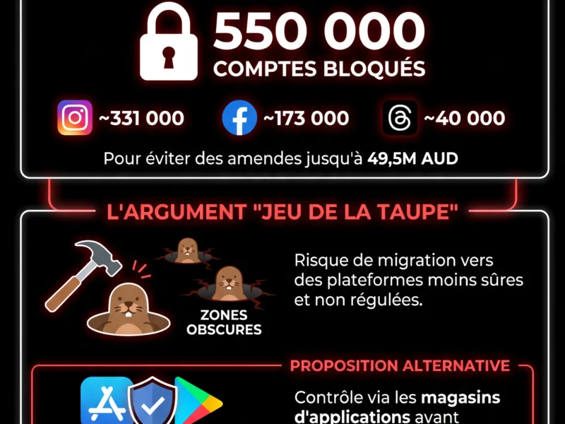 Infografica: Australie : Meta conteste l'interdiction des r&eacute;seaux sociaux aux mineurs