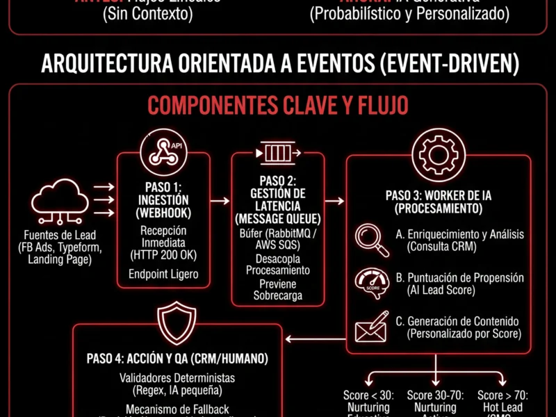 Infografica: Automatizaci&oacute;n del Lead Nurturing: Gu&iacute;a T&eacute;cnica de CRM, IA y Webhooks