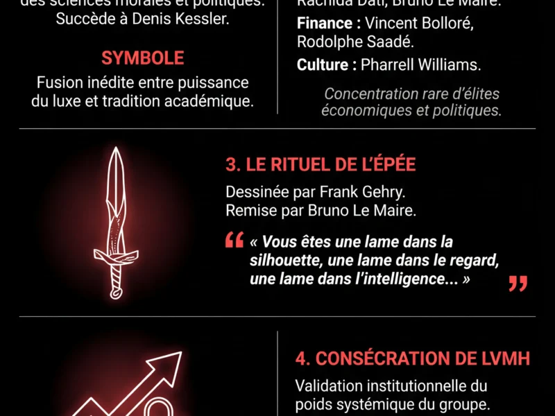 Infografica: Bernard Arnault &agrave; l'Institut : Le sacre de la finance sous la Coupole