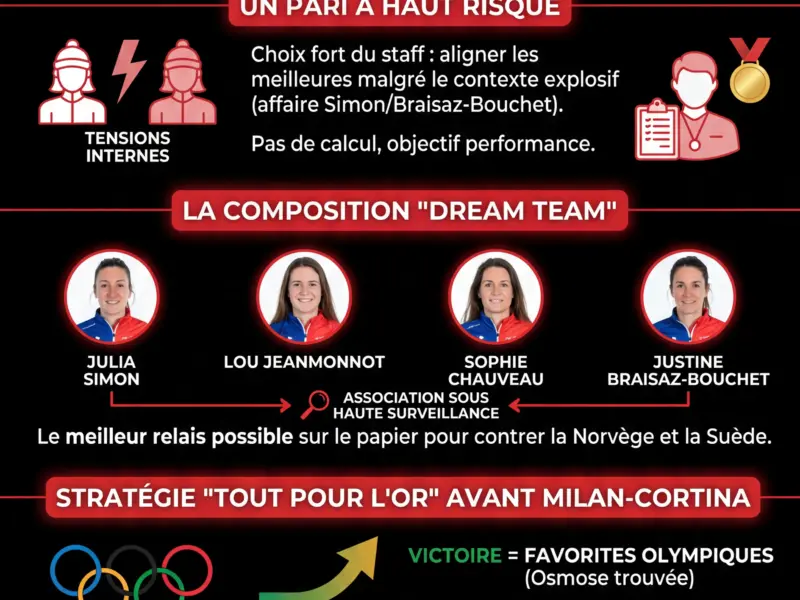 Infografica: Biathlon : Julia Simon de retour dans le relais d'Oberhof, le pari os&eacute; des Bleues