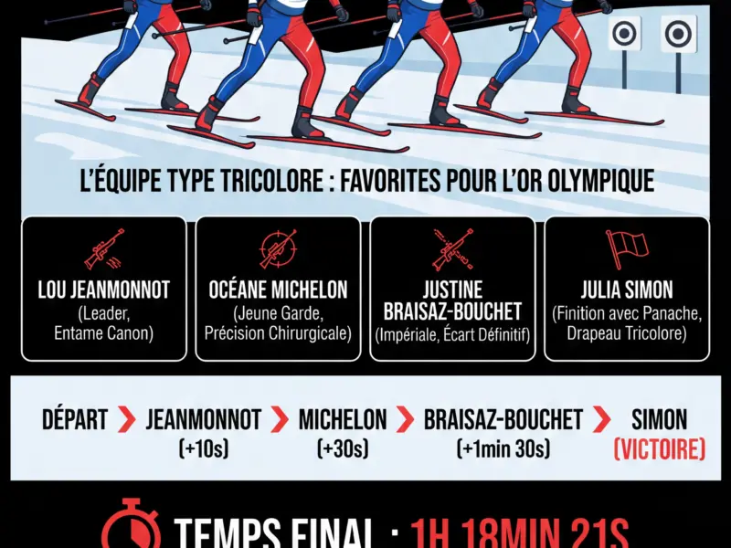 Infografica: Biathlon : Les Fran&ccedil;aises &eacute;crasent le relais d'Oberhof avant les JO