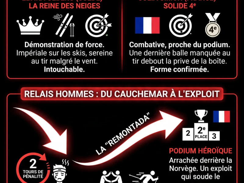 Infografica: Biathlon Oberhof : Elvira Oeberg Intouchable, Les Bleus H&eacute;ro&iuml;ques