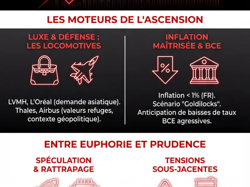 Infografica: CAC 40 : Record historique, jusqu'o&ugrave; la Bourse de Paris peut-elle monter ?
