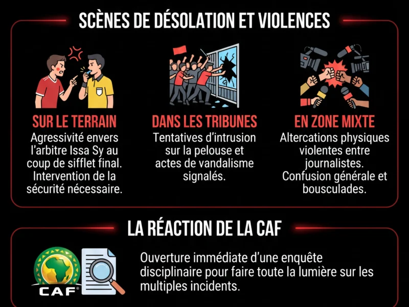 Infografica: CAN 2025 : La CAF ouvre une enqu&ecirc;te apr&egrave;s le chaos d'Alg&eacute;rie-Nigeria