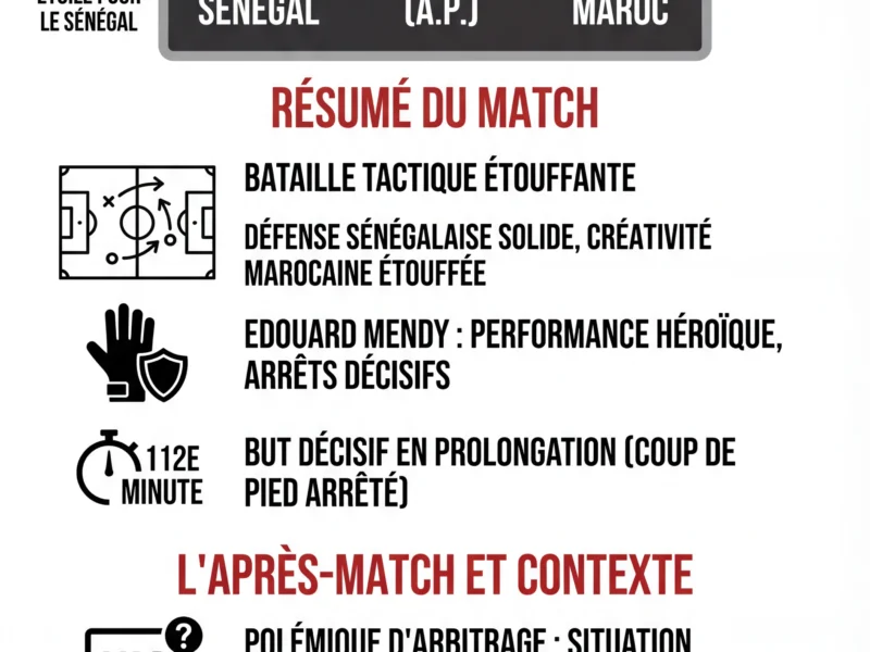 Infografica: CAN 2025 : Le S&eacute;n&eacute;gal brise le r&ecirc;ve du Maroc et s'offre une deuxi&egrave;me &eacute;toile