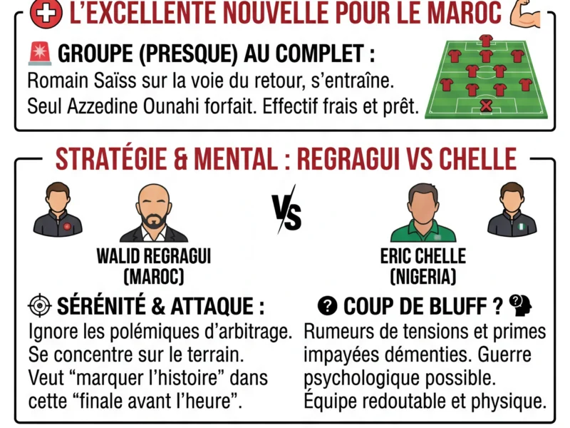 Infografica: CAN 2025 : L'excellente nouvelle pour le Maroc avant le choc contre le Nigeria