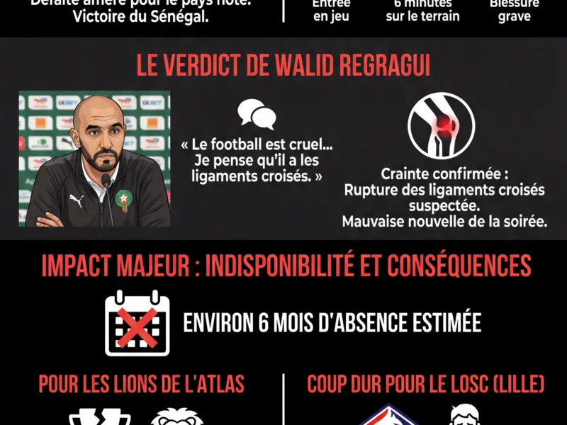 Infografica: CAN 2025 : Walid Regragui annonce une terrible nouvelle pour Hamza Igamane