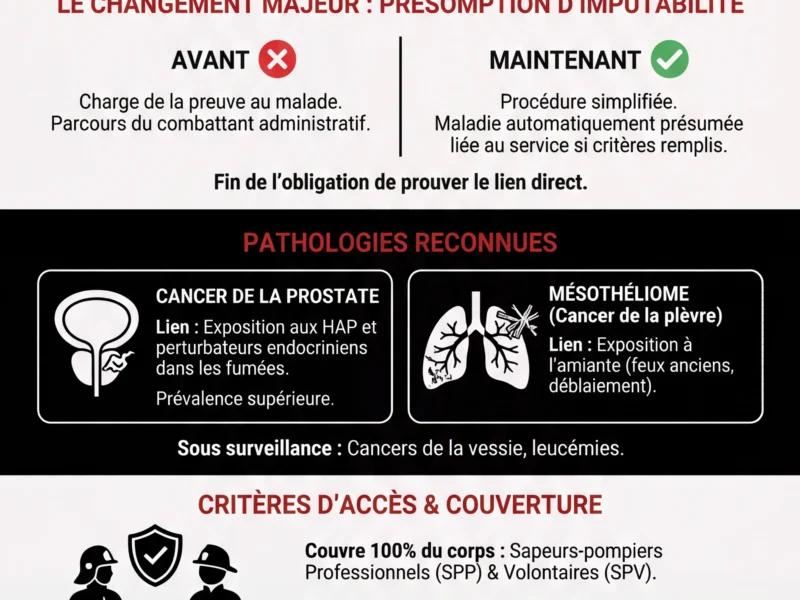 Infografica: Cancers chez les pompiers : une reconnaissance officielle de la p&eacute;nibilit&eacute;