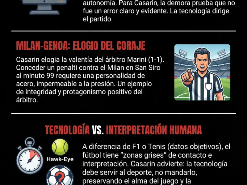 Infografica: Casarin y el caos arbitral: el VAR manda, pero Marini tiene coraje