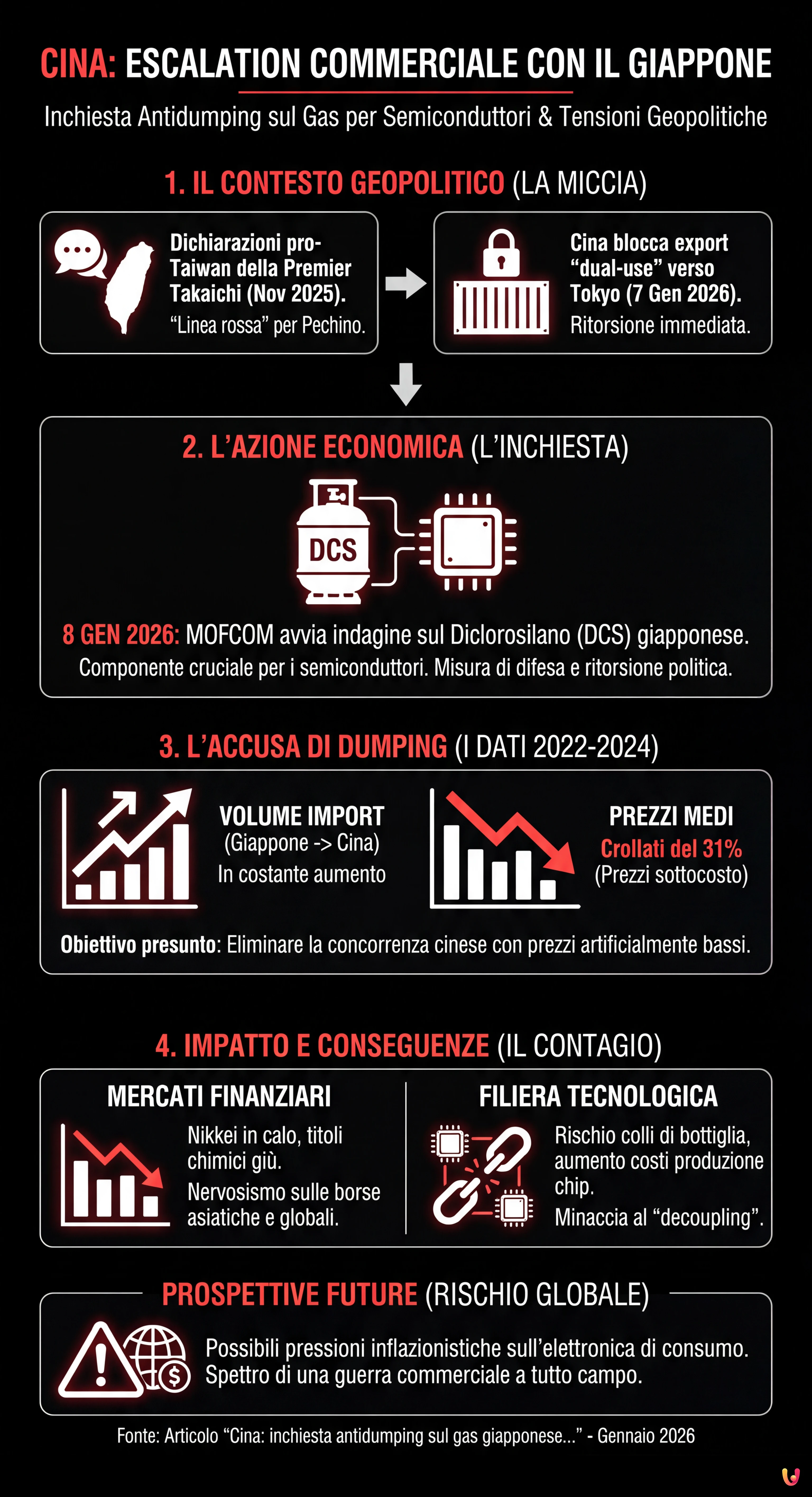 Cina: inchiesta antidumping sul gas giapponese, nuova escalation commerciale - Infografica riassuntiva