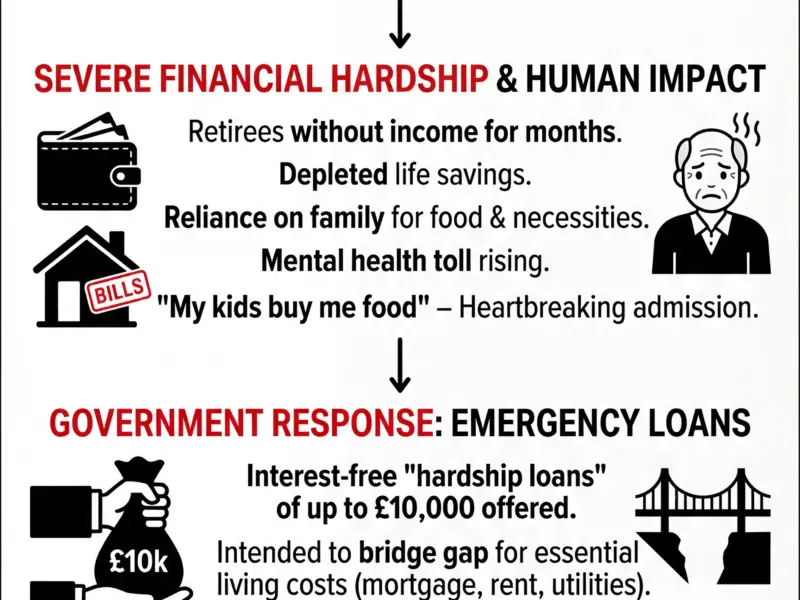 Infografica: Civil Service Pension Crisis: Emergency Loans Offered Amid Delays