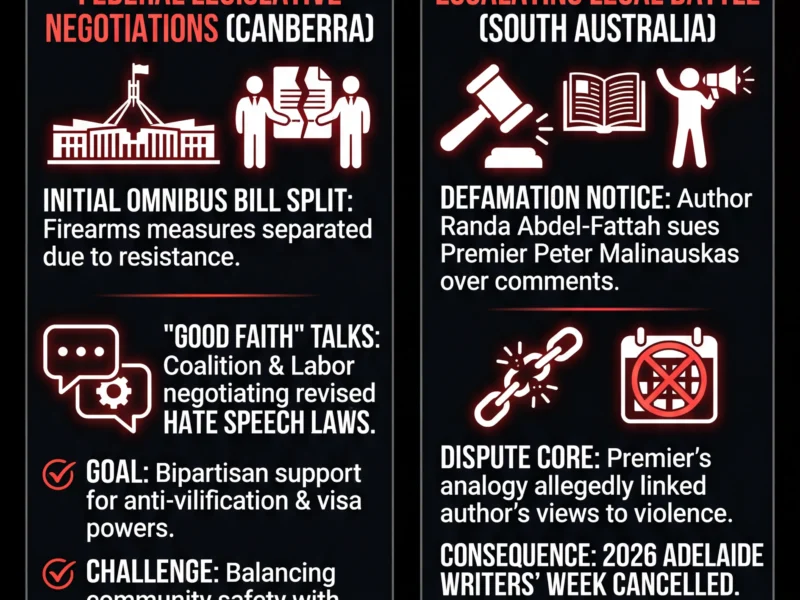 Infografica: Coalition Negotiates Hate Speech Laws as Defamation Battle Escalates