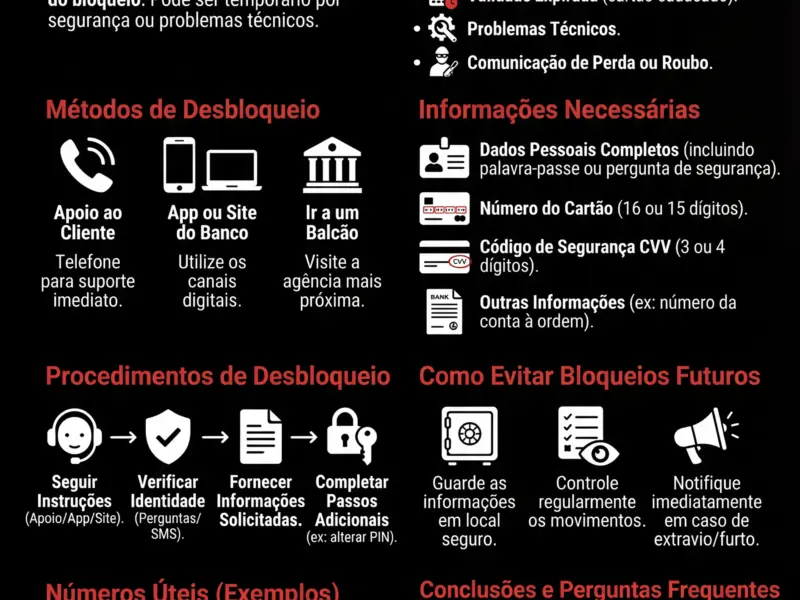 Infografica: Como desbloquear um cart&atilde;o de cr&eacute;dito