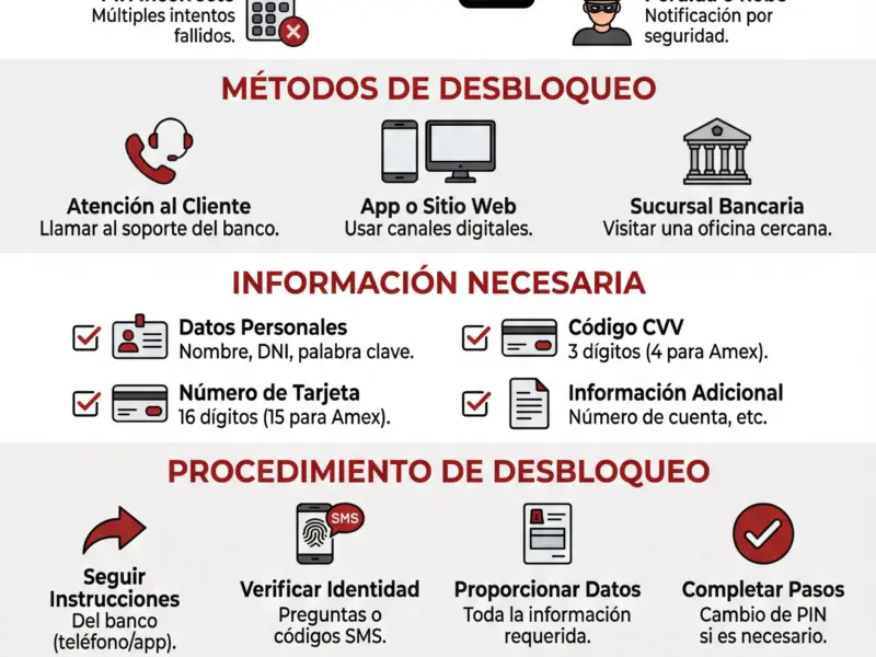 Infografica: C&oacute;mo desbloquear una tarjeta de cr&eacute;dito