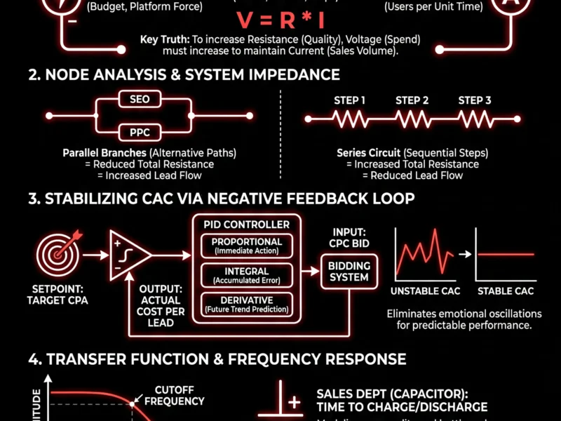 Infografica: Conversion Funnel Optimization: Systems Theory and Circuit Models