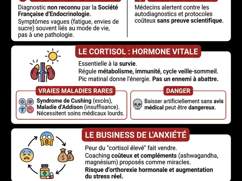 Infografica: Cortisol et r&eacute;seaux sociaux : attention aux fausses promesses sant&eacute;