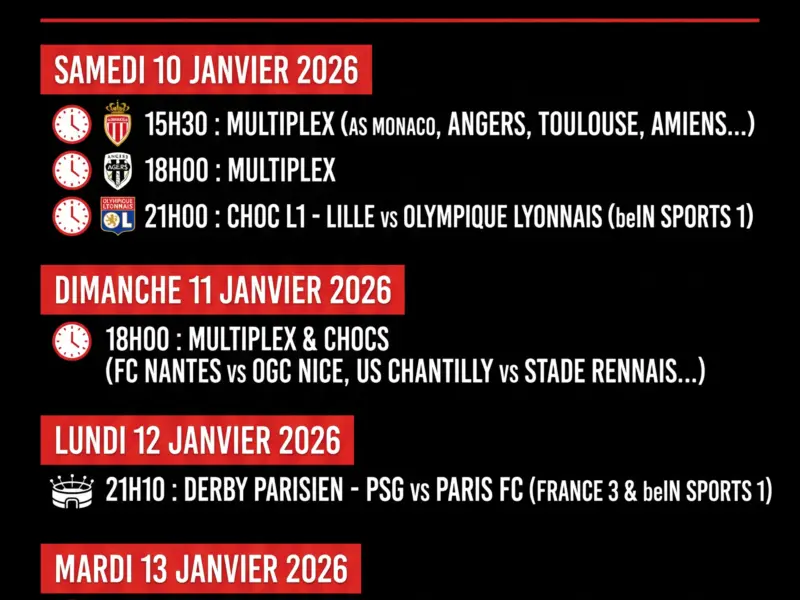 Infografica: Coupe de France : Programme TV complet et horaires des 16es de finale
