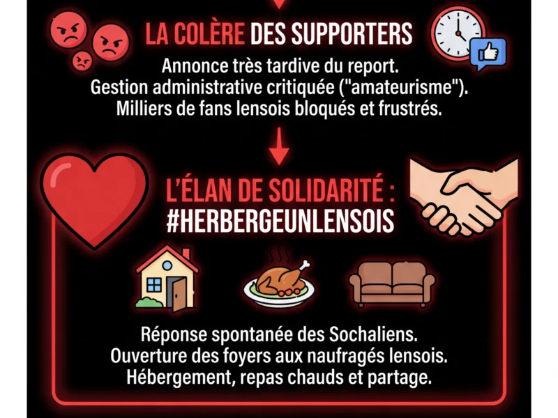 Infografica: Coupe de France : Solidarit&eacute; incroyable entre supporters apr&egrave;s le report de Sochaux-Lens
