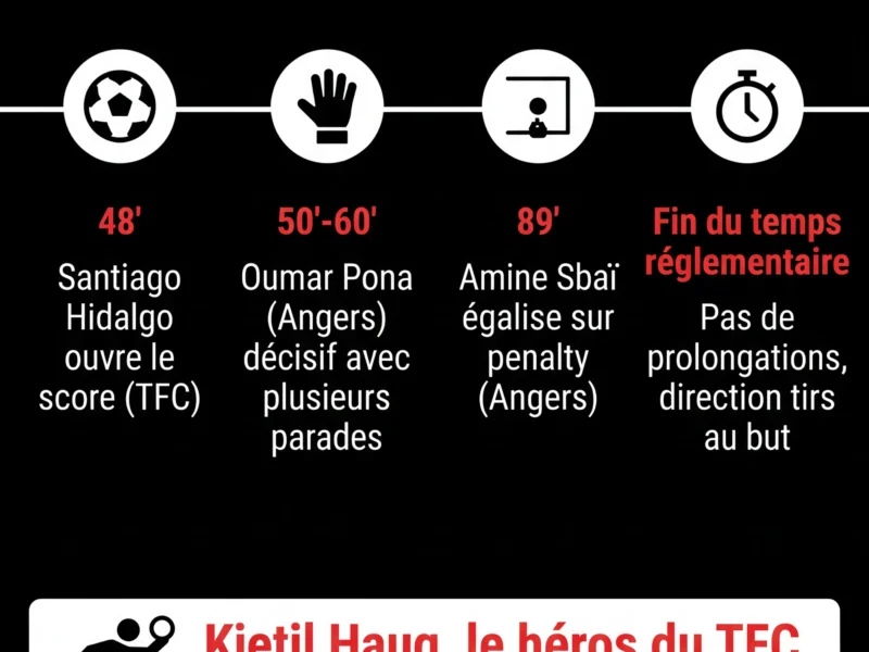 Infografica: Coupe de France : Toulouse &eacute;limine Angers au bout du suspense (1-1, 6-5 tab)