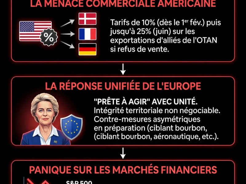Infografica: Crise du Groenland : L'UE pr&ecirc;te &agrave; riposter face &agrave; Trump, le S&P 500 d&eacute;visse