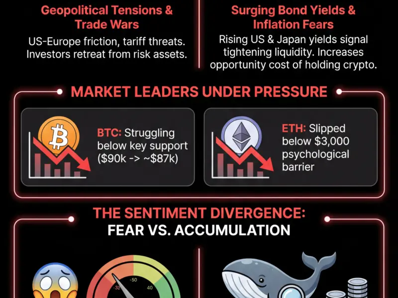 Infografica: Crypto Market Dips Below $3 Trillion: Is It a Buy-the-Dip Opportunity?