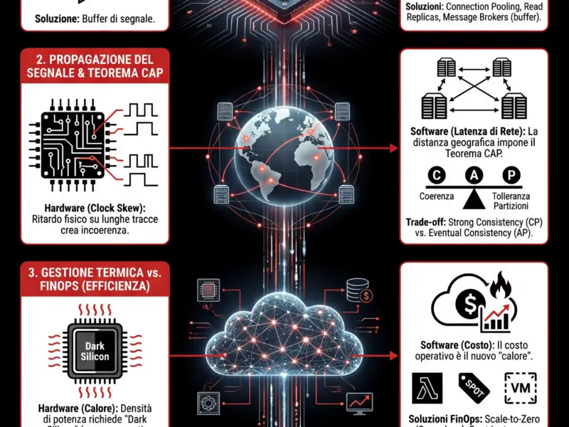 Infografica: Dal Silicio al Cloud: L'Architettura Sistemi Distribuiti nel SaaS