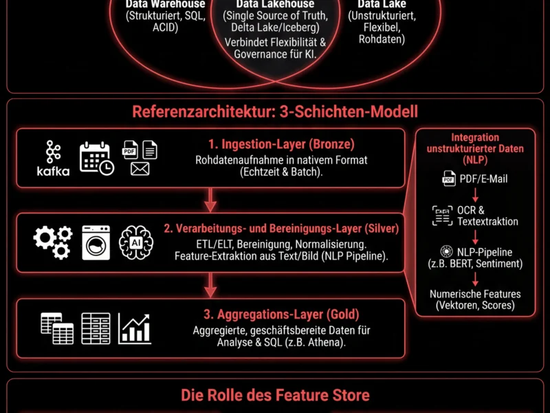 Infografica: Data Lakehouse Credit Scoring: Architektur f&uuml;r hybride Daten