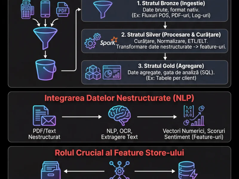 Infografica: Data Lakehouse Credit Scoring: Arhitectură pentru Date Hibride