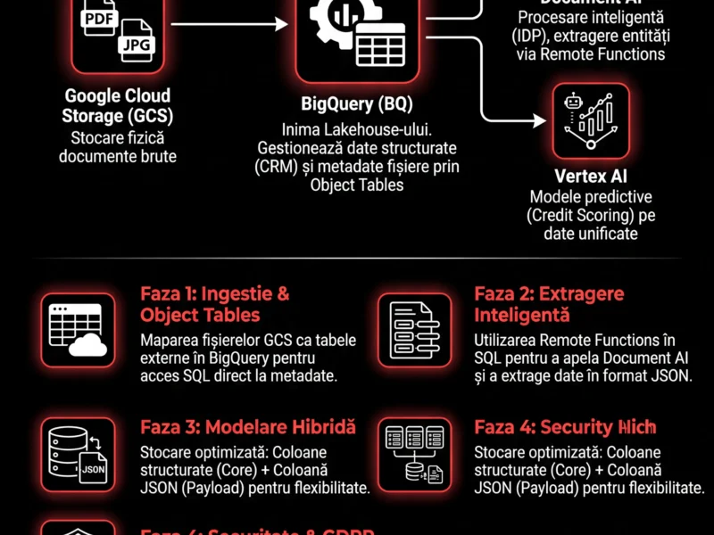 Infografica: Data Lakehouse Google Cloud: Arhitectură pentru Date Hibride