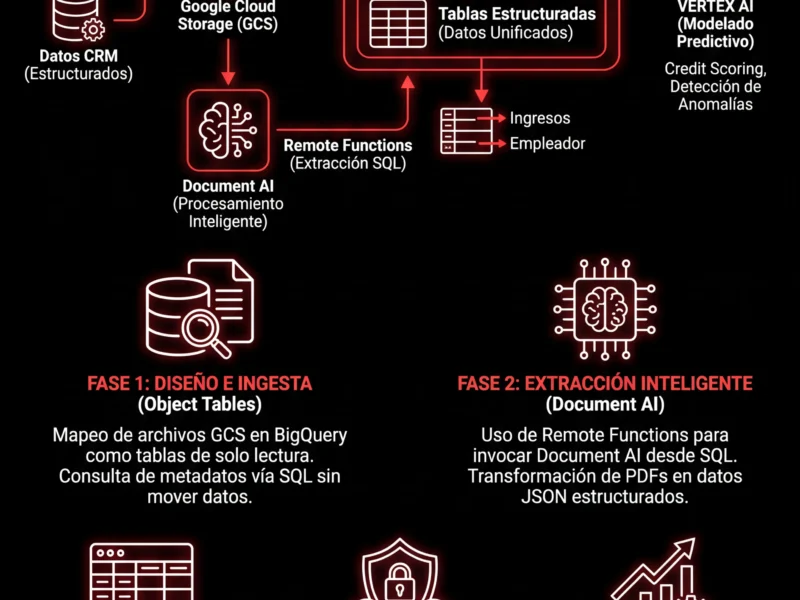 Infografica: Data Lakehouse Google Cloud: Arquitectura para Datos H&iacute;bridos