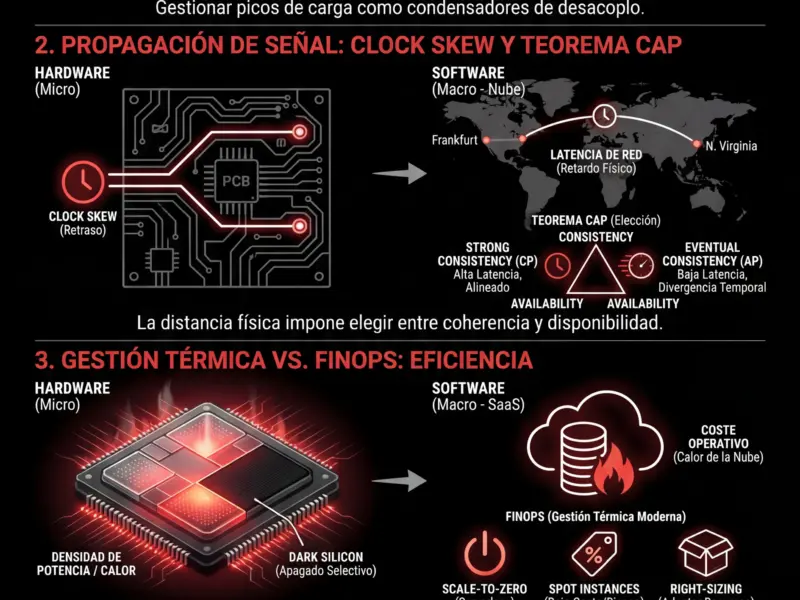 Infografica: Del Silicio a la Nube: La Arquitectura de Sistemas Distribuidos en SaaS