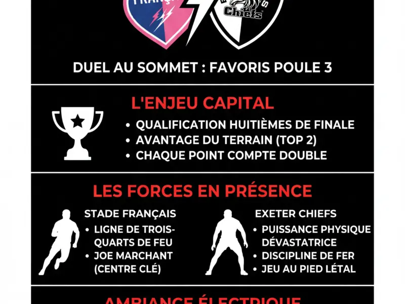 Infografica: Direct. Challenge Cup : Stade Fran&ccedil;ais - Exeter, le choc des titans &agrave; Jean Bouin