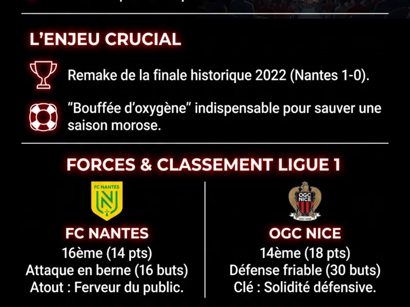 Infografica: DIRECT. Nantes-Nice : Choc &eacute;lectrique &agrave; la Beaujoire en Coupe de France