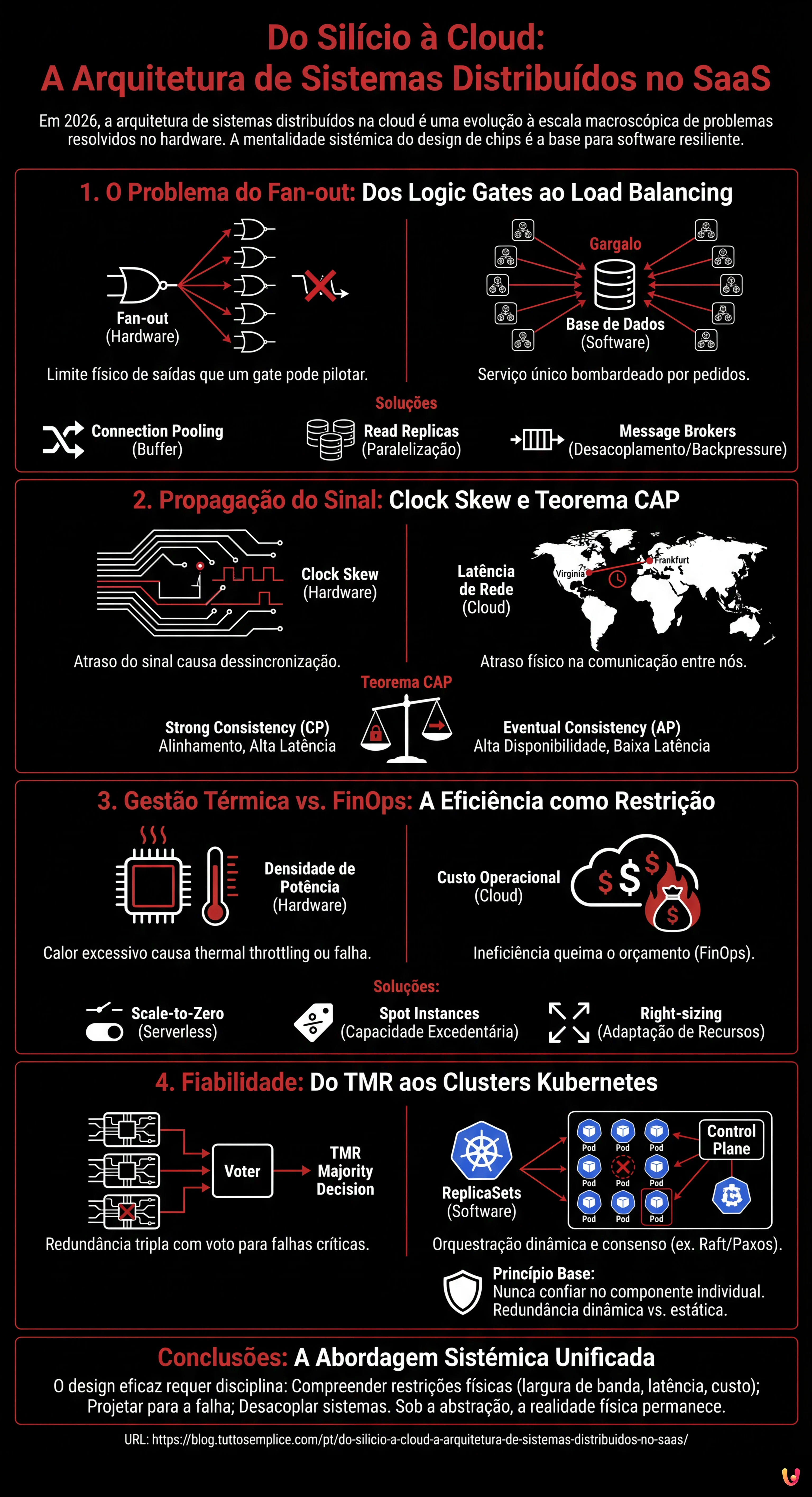 Do Sil&iacute;cio &agrave; Cloud: A Arquitetura de Sistemas Distribu&iacute;dos no SaaS - Infogr&aacute;fico resumido