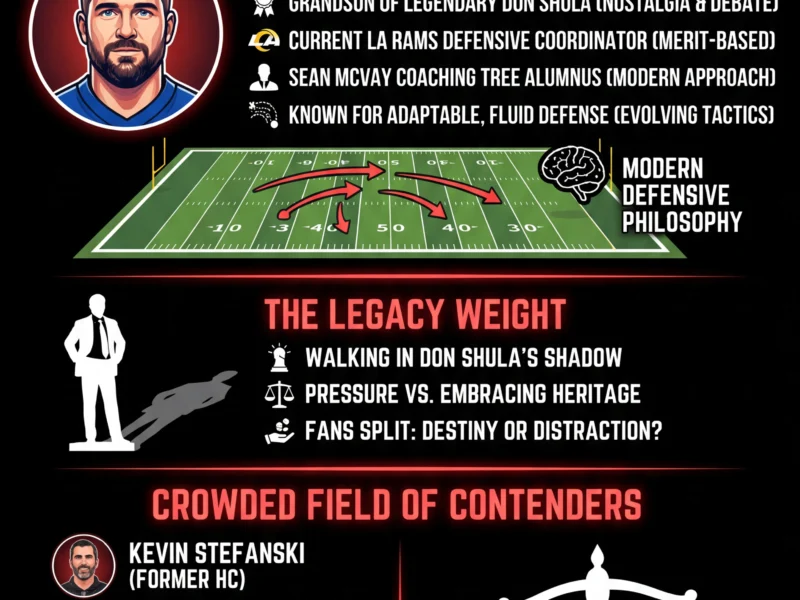 Infografica: Dolphins HC Search: Will Chris Shula Return Home to Miami?