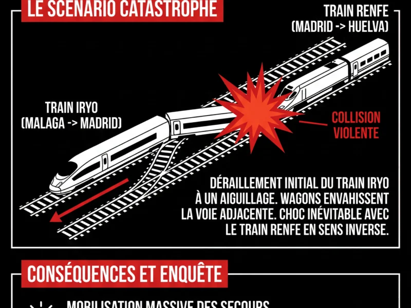 Infografica: Drame ferroviaire en Espagne : au moins 21 morts dans une collision pr&egrave;s de Cordoue