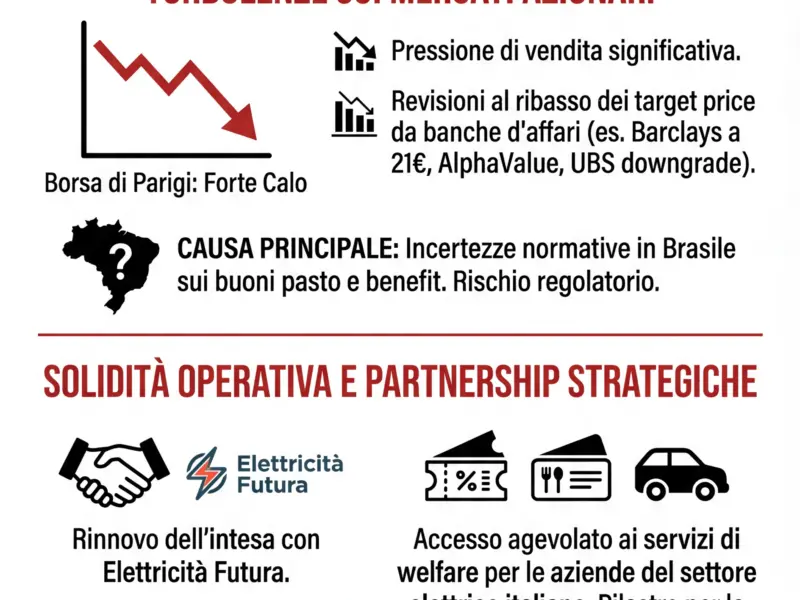 Infografica: Edenred: Volatilit&agrave; in Borsa e Intesa con Elettricit&agrave; Futura