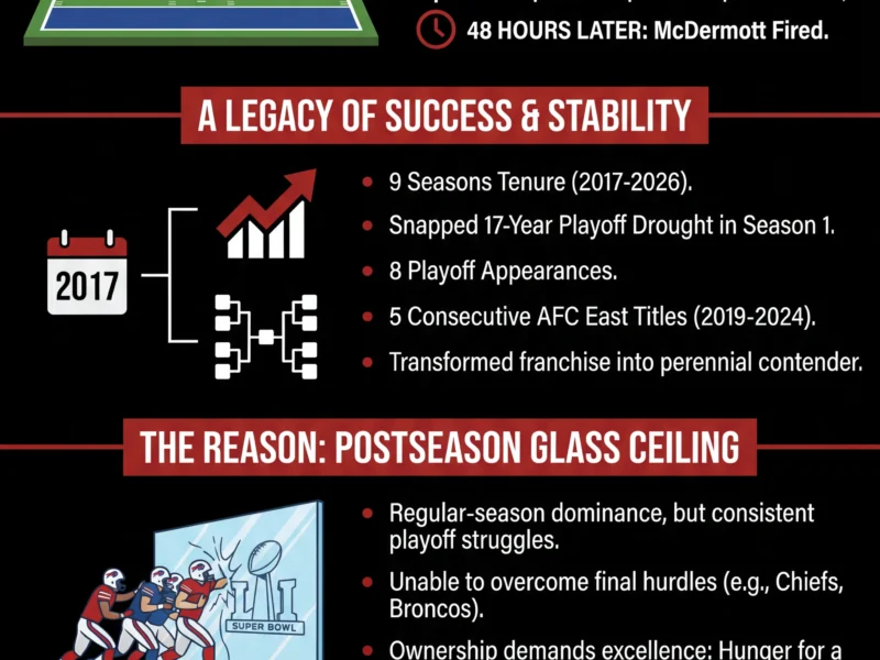 Infografica: End of an Era: Buffalo Bills Fire Sean McDermott After Playoff Heartbreak