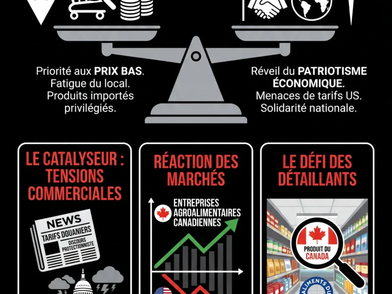 Infografica: &Eacute;picerie : Le retour du &laquo; Achetez canadien &raquo; face aux tensions commerciales