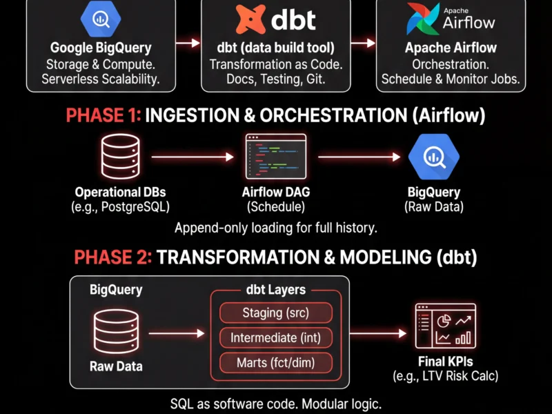 Infografica: ETL vs ELT Pipelines in Fintech: A Complete Guide to BigQuery and dbt