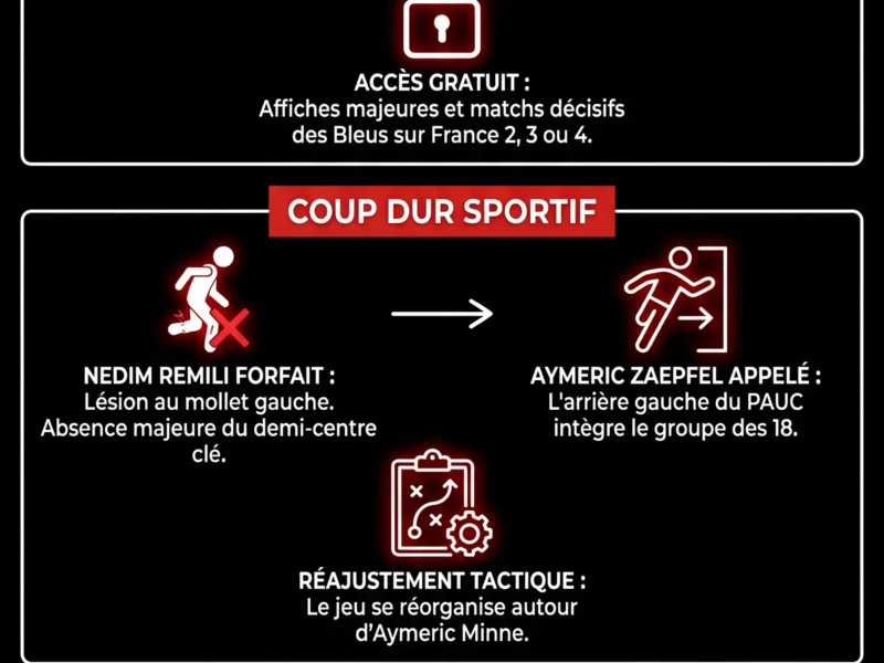 Infografica: Euro Handball 2026 : France TV nouveau diffuseur et Remili forfait