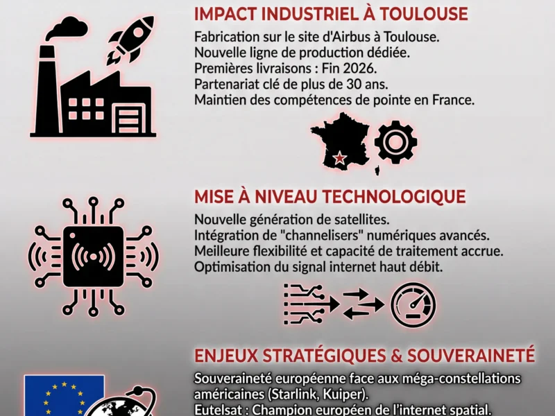 Infografica: Eutelsat commande 340 satellites &agrave; Airbus : un investissement strat&eacute;gique pour OneWeb