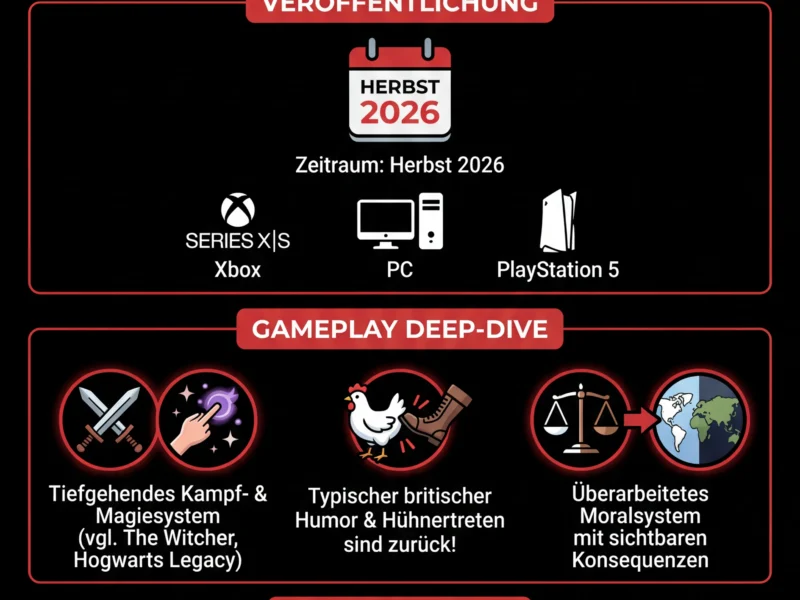 Infografica: Fable: Gameplay-Enth&uuml;llung, Release 2026 & PS5-Sensation