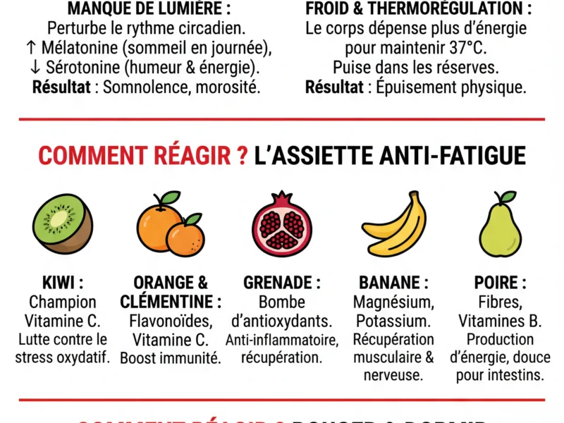 Infografica: Fatigue de janvier : pourquoi vous &ecirc;tes &eacute;puis&eacute; et comment r&eacute;agir