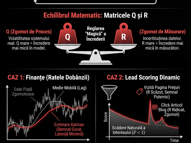 Infografica: Filtrul Kalman: Ghid Tehnic pentru Finanțe și Lead Scoring